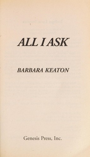 Cover for All I ask