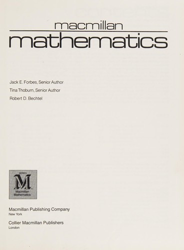 Cover for Macmillan Mathematics, 1985/Level 8
