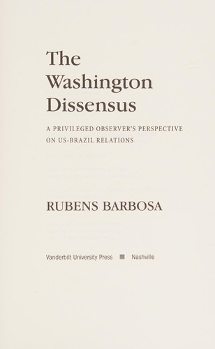 Cover for The Washington dissensus