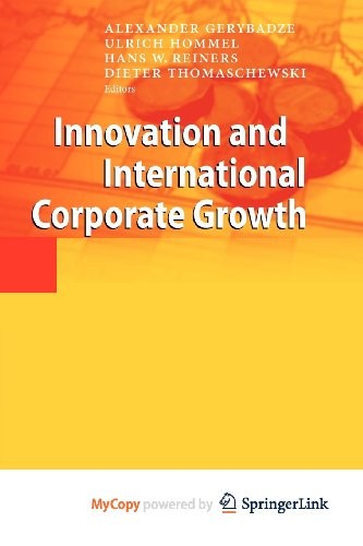 Cover for Innovation and International Corporate Growth