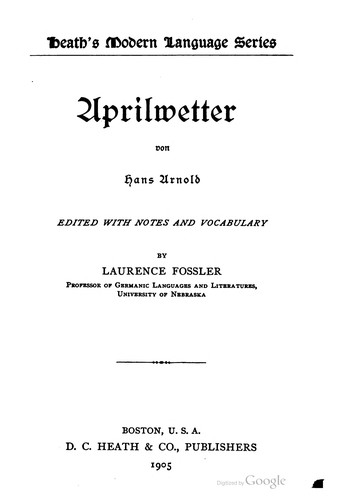 Cover for Aprilwetter