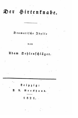 Cover for Der Hirtenknabe. Dramatische Idylle