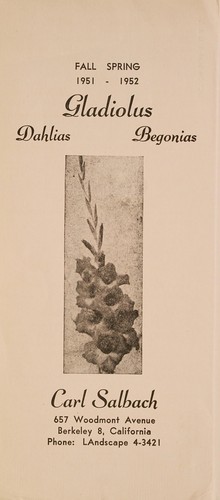Cover for Gladiolus, dahlias, begonias