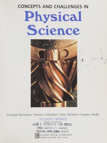 Cover for Concepts and challenges in physical science