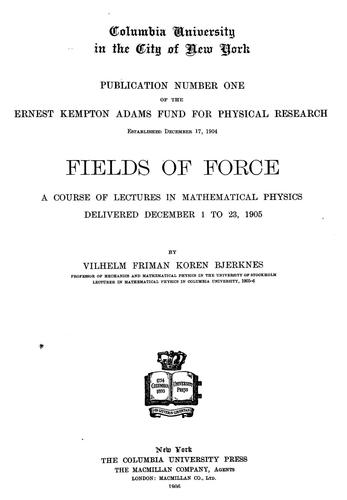 Cover for Fields of force