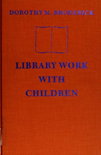 Cover for Library work with children