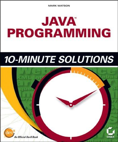Cover for Java Programming 10-Minute Solutions