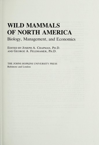 Cover for Wild mammals of North America