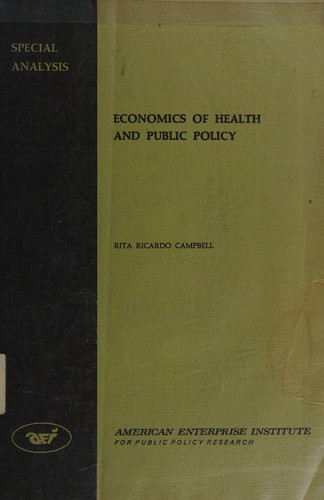 Cover for Economics of health and public policy.
