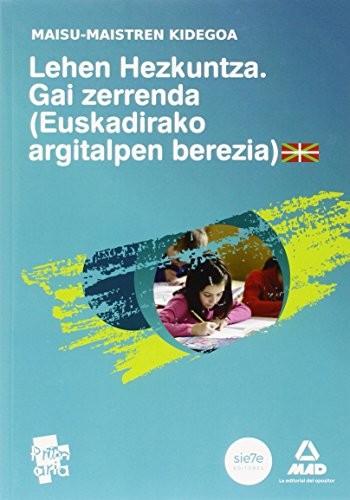 Cover for Misu-maistren kidegoa. Lehen hezkuntzako gai zerrenda.