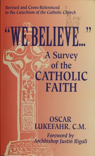 Cover for "We believe ... "