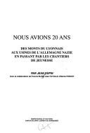 Cover for Nous avions 20 ans