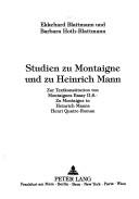 Cover for Studien zu Montaigne und zu Heinrich Mann