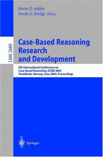 Cover for Case-Based Reasoning Research and Development