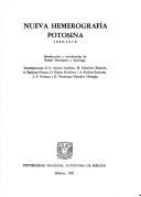 Cover for Nueva hemerografía potosina, 1828-1978