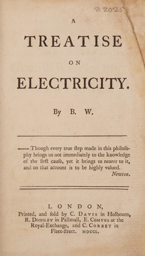 Cover for A treatise on electricity
