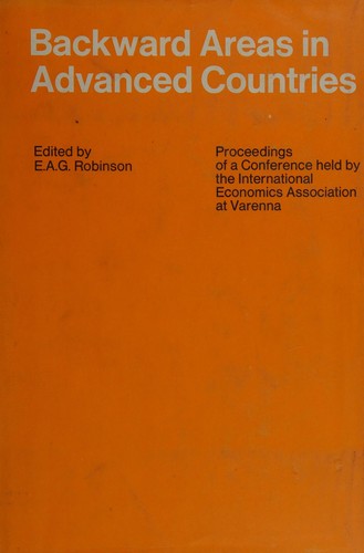 Cover for Backward areas in advanced countries