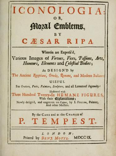 Cover for Iconologia, or, Moral emblems
