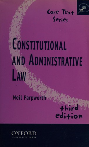 Cover for Constitutional and Administrative Law (Core Texts)