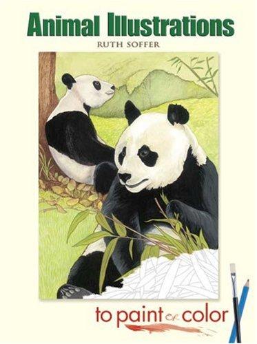 Cover for Animal Illustrations to Paint or Color