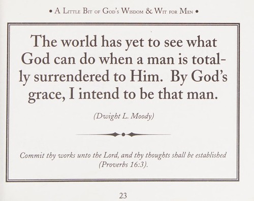 Cover for A Little Bit of God's Wisdom & Wit for Men