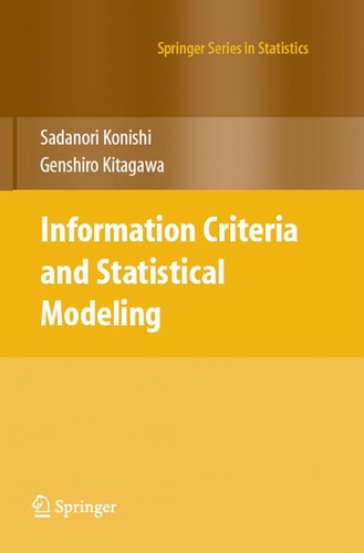 Cover for Information criteria and statistical modeling
