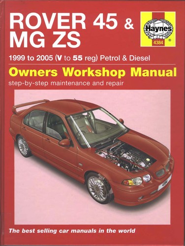 Cover for Rover 45 & MG ZS series owners workshop manual
