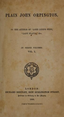 Cover for Plain John Orpington