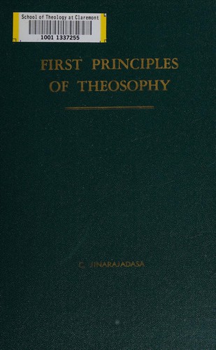 Cover for First principles of theosophy