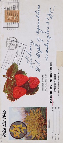 Cover for Price list, 1945