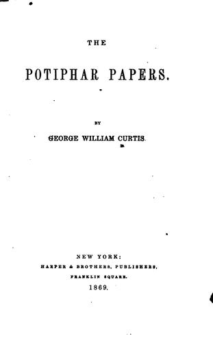 Cover for The Potiphar Papers