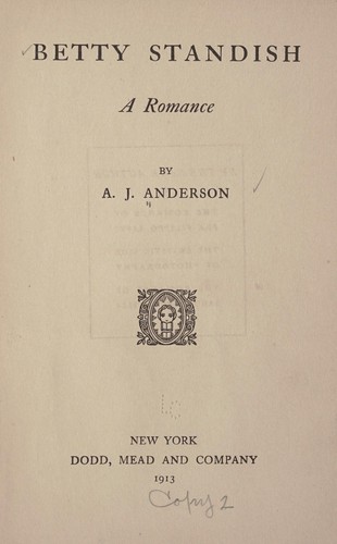 Cover for Betty Standish