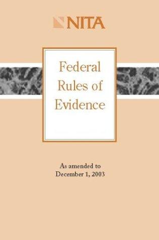 Cover for Federal Rules of Evidence