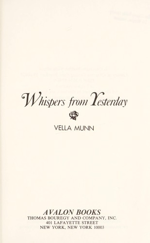 Cover for Whispers from Yesterday
