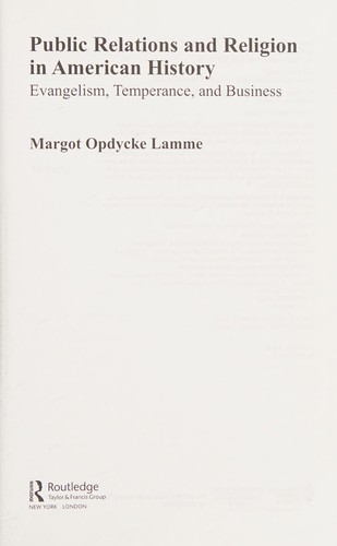 Cover for Public Relations and Religion in American History