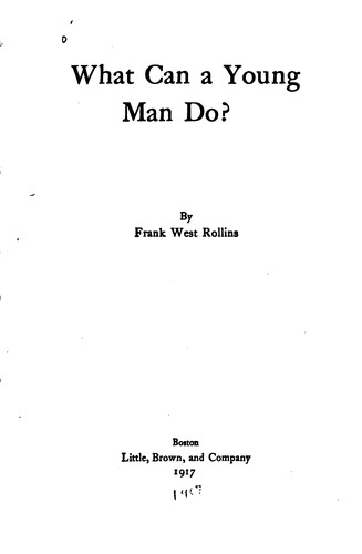 Cover for What can a young man do?