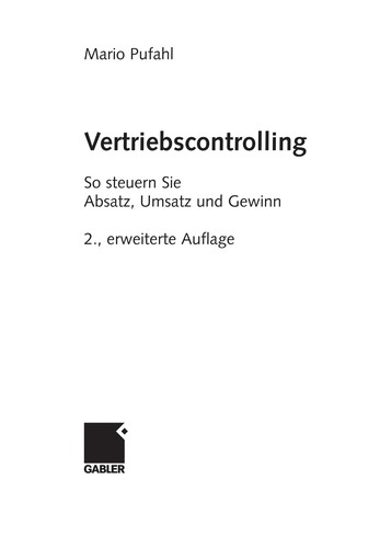 Cover for Vertriebscontrolling