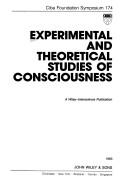 Cover for Experimental and theoretical studies of consciousness.