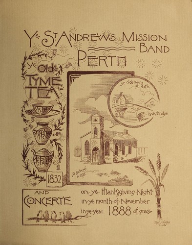 Cover for Ye olde tyme tea and concerte