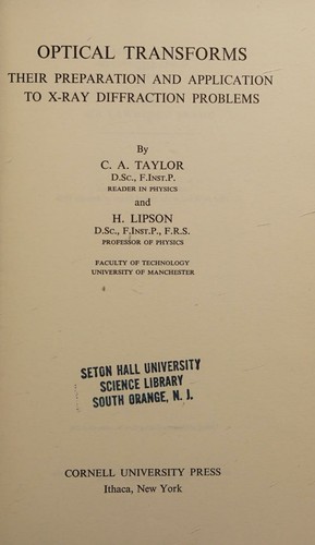 Cover for Optical transforms