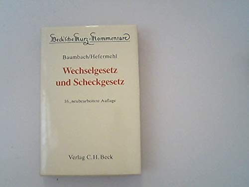Cover for Wechselgesetz und Scheckgesetz