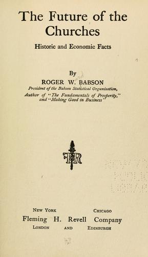 Cover for The future of the churches