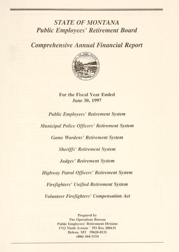 Cover for Comprehensive annual financial report