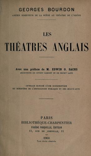 Cover for théâtres anglais.