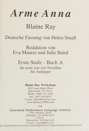 Cover for Arme Anna