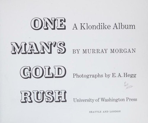 Cover for One Man's Gold Rush