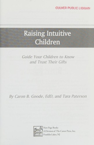Cover for Raising intuitive children