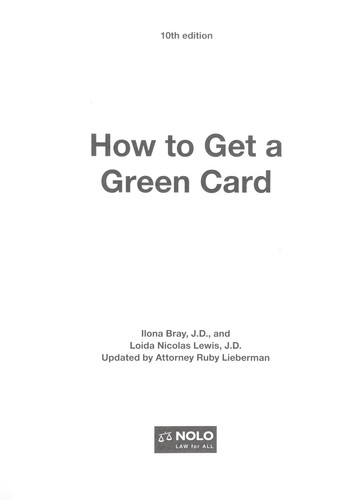 Cover for How to get a green card