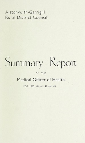Cover for [Report 1939-43]