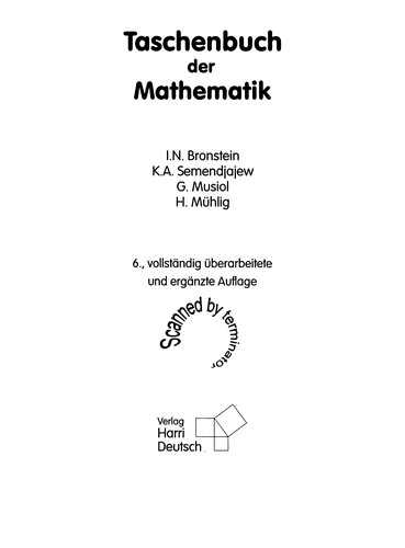 Cover for Taschenbuch der Mathematik